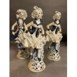 Four Capodimonte figures (H33cm)