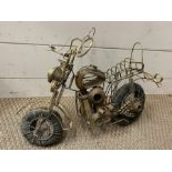 A wire model of a motorbike (H33cm W43cm)