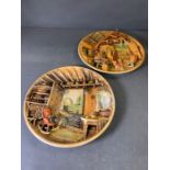 A Pair of E W Usher Chalkware plates