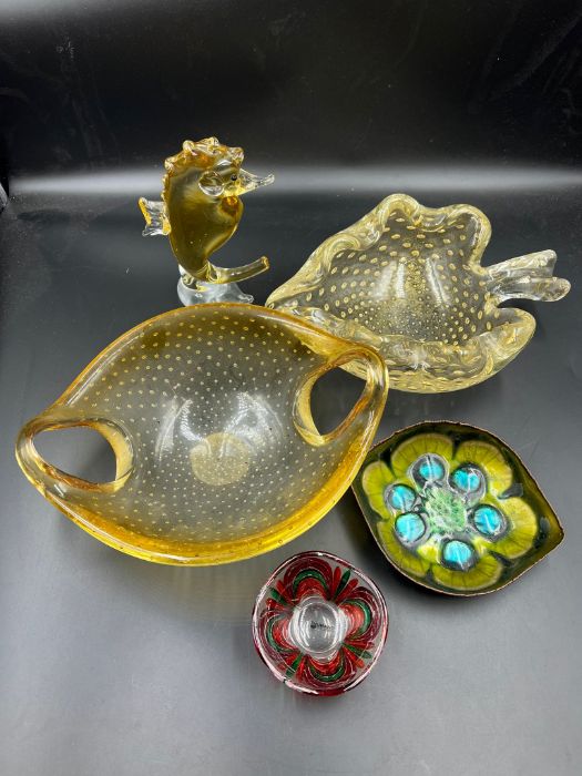 A selection of mixed glass vases and bowls, Murano, White Friars and Studio Cellini - Image 2 of 4