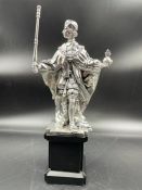 A Silver figure of Henry VI, founder of Eton college and a representation of the statue in Eton