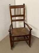 Edwardian Rocking Chair with rush seating