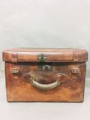 A square leather vintage case