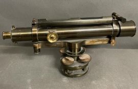 A Troughton & Simms theodolite constructed in oxidised and lacquered brass