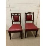 A pair of Edwardian chairs