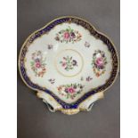 Dr.Wall Worcester c.1770 enamelled shell dessert dish