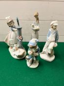 Four Lladro figures