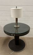 A contemporary Art Deco style Ralph Lauren lamp table (H102cm Dia61cm)