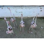 Four decorative flamingos (H110cm)