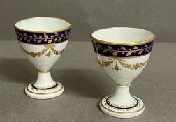 A pair of Barr, Flight & Barr Worcester egg cups c,1792-1803