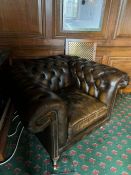 A Chesterfield club armchair AF Condition Report LEGS BROKEN AT BOTTOM