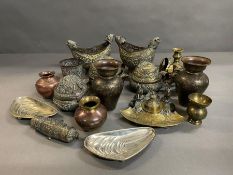 A large selection of brass including Arabic.