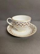 Barr & Worcester c.1792-1803 incised mark B cup and saucer