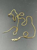 A 9ct gold necklace, broken, Total weight 3.6g