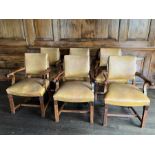A set of six Art Deco style club chairs (H90cm W63cm)