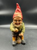 A vintage garden gnome