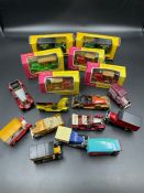 A selection of diecast Matchbox vehicles, some boxed.