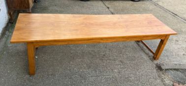 A large pine refectory table (H74cm W307cm D88cm)