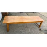 A large pine refectory table (H74cm W307cm D88cm)