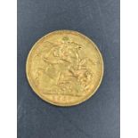 A 1907 Gold Sovereign coin