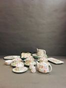 A selection of Minton Hadden Hall items, including dinner plates, tea pots, salt and pepper set,