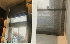 Sheer Roman window blinds (H212cm W89cm)