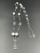 A contemporary style pearl set necklace