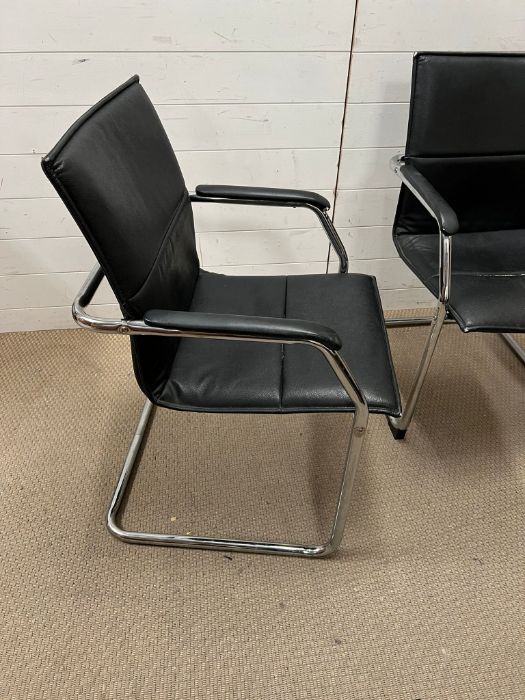 Two tubular frame office chairs - Image 2 of 2