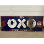 An enamel OXO advertising sign