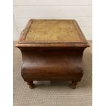 A mahogany bedside commode