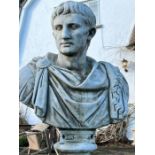 A garden bust Roman Emperor Caligula (90cm x 67cm)