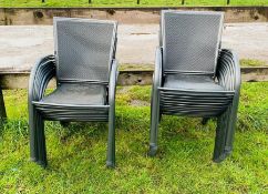 Sixteen garden metal mesh design chairs