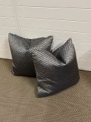 A pair of Linley cushions with wave design (45cm x 45cm)