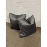 A pair of Linley cushions with wave design (45cm x 45cm)