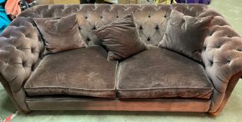 A Duresta Connaught sofa in the iconic Chesterfield sofa design
