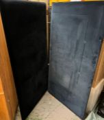 A pair of velvet wall panels