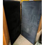 A pair of velvet wall panels