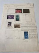 A loose selection of pages of rare Italian stamps