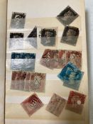 A small album of Great Britain stamps including six penny blacks etc