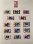 An album of French stamps including Andorra and Monaco