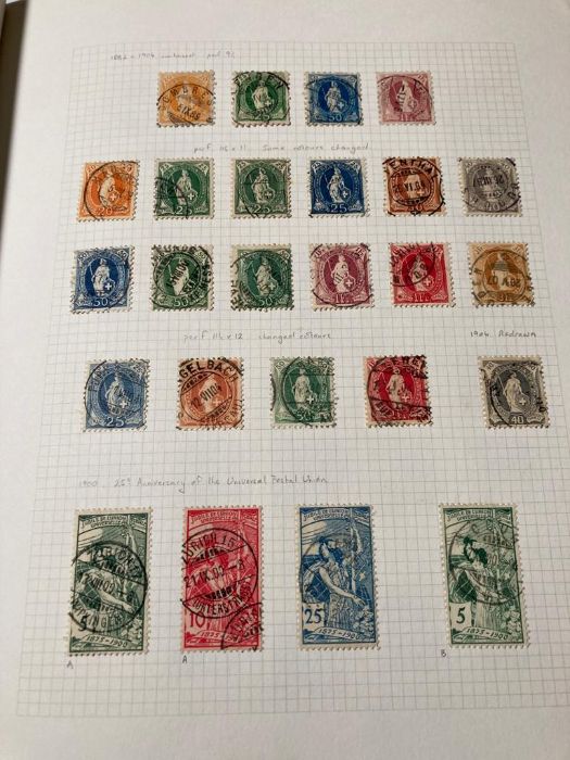 An album of stamps for Switzerland for 1843 onwards. - Image 7 of 13