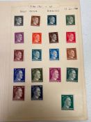 A page of Adolf Hitler 1941 -1942 stamps