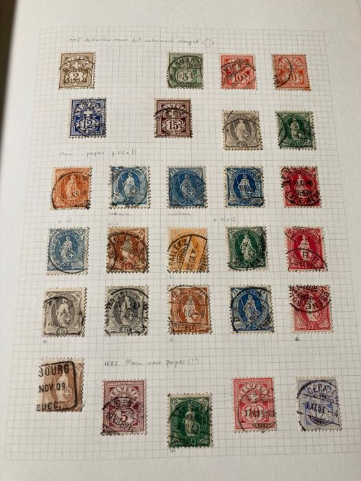 An album of stamps for Switzerland for 1843 onwards. - Image 8 of 13