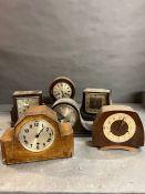 An assortment of six various mantel clocks AF