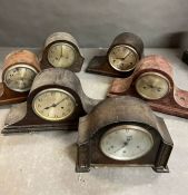 An assortment of six mantel clocks AF