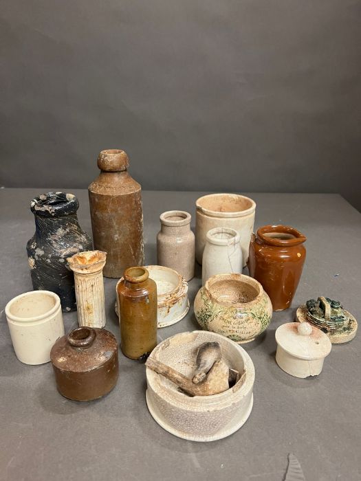 A small selection of antique ceramics in various conditions and styles.