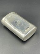 A white metal snuff box