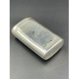 A white metal snuff box