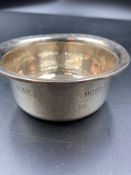 Liberty &Co. Silver Arts & Crafts Bowl, Planished & Punched decoration to rim Hallmarked