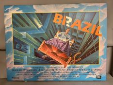 Brazil movie print poster on board, 100cm x 75cm from the estate of George Gibbs, special effects